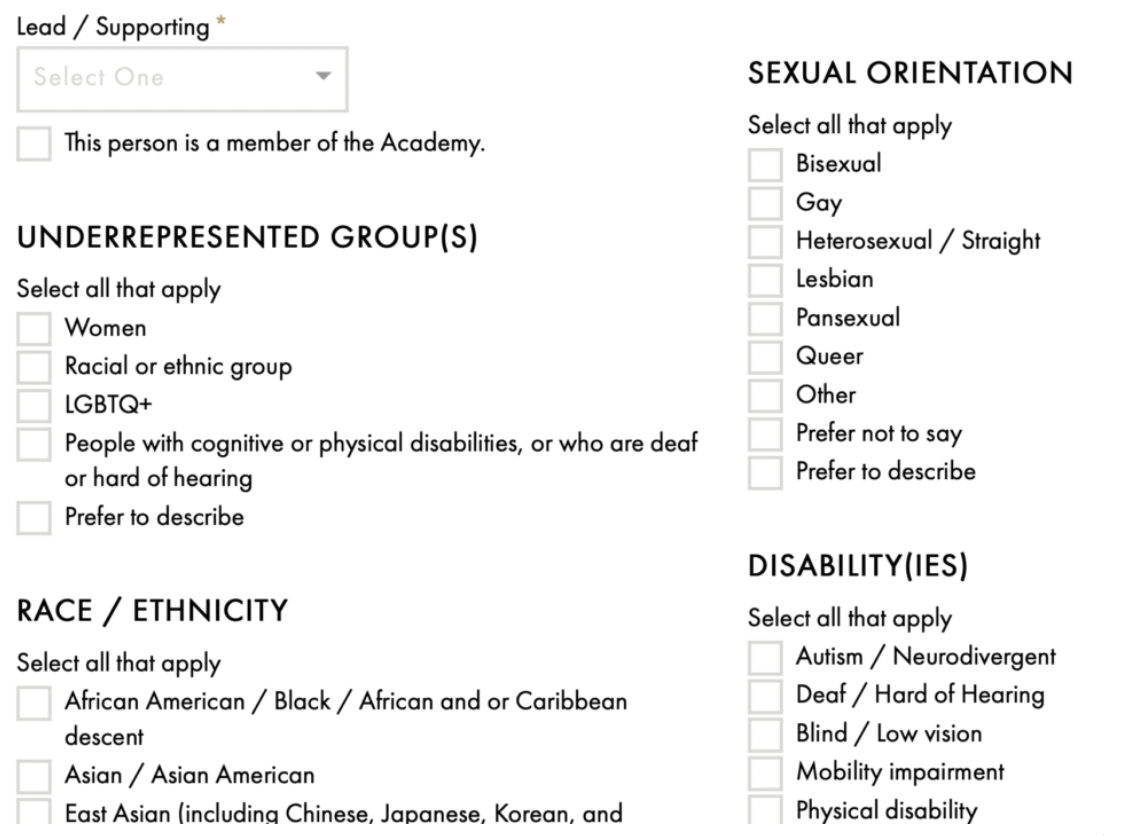 Oscar diversity