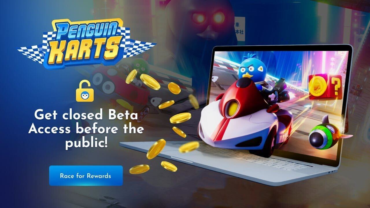 Penguin Karts Beta Access Battle Racing Game Play-to-Earn 