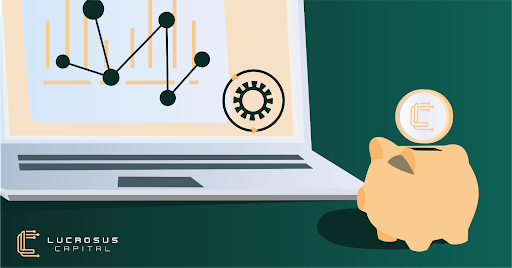 Lucrosus Capital piggy bank computer gamified DeVC launch